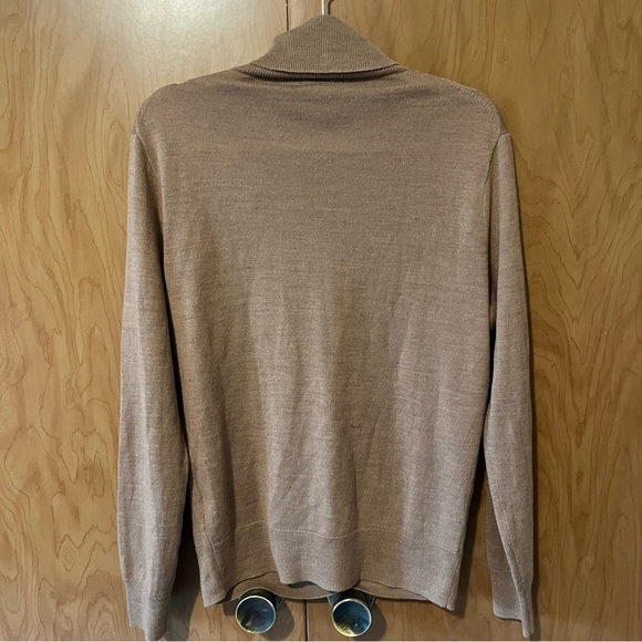 J. Crew Women's Turtleneck Sweater Tan Lightweight Classic Pullover Small - Picture 4 of 8